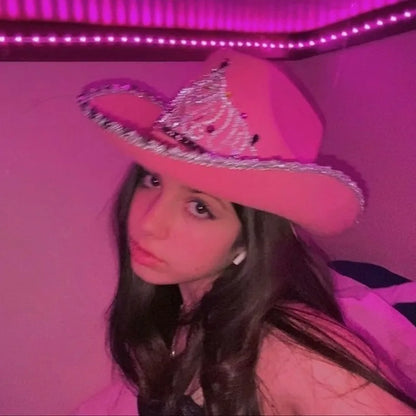 Pink Cowboy Hats for Women Girls