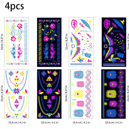 Glow in The Dark Body Tattoo Stickers